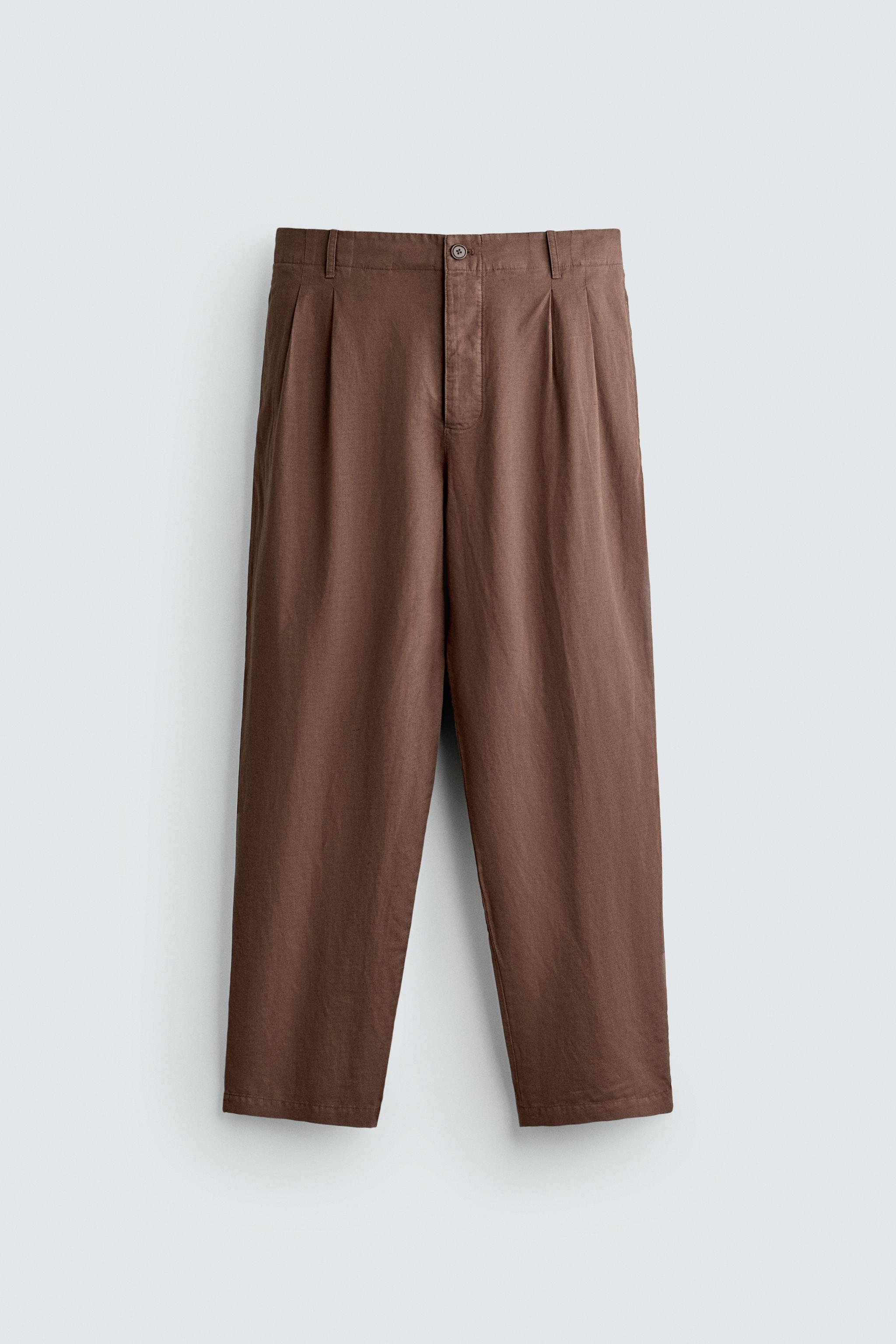 HEMP AND COTTON RELAXED FIT PANTS